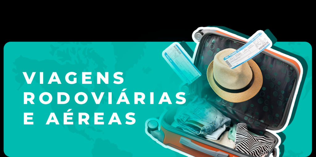 Viagens rodoviárias e aéreas